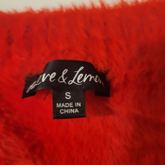 FOR LOVE AND LEMONS Fiona red Cropped Cardigan - Size Small - Picture 3 of 3